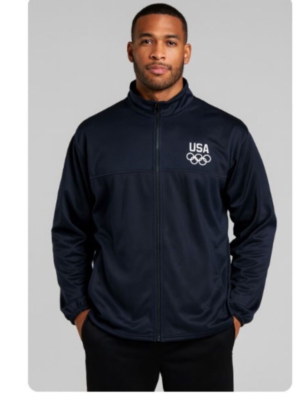 USA Olympic Committee Jacket. Black Size XL. Lined in light fleece. Very nice!